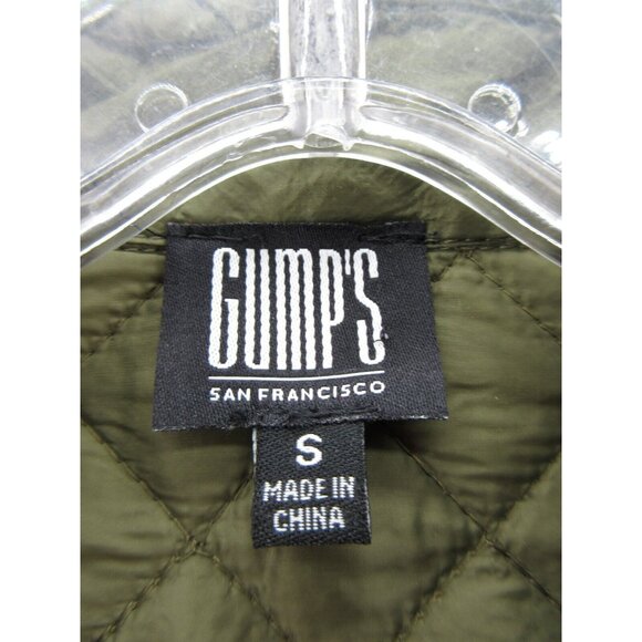 Gumps San Francisco Jacket Small Quilted Coat Button Up Insulated - Picture 9 of 11